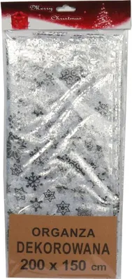 Produktbild von Organza-Tischdecke mit Silberdruck, 200 x 150 cm