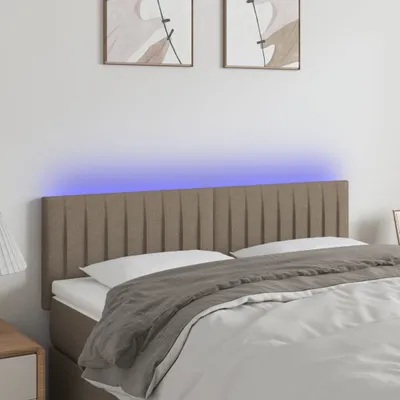 Produktbild von CLORIS Bettkopfteil LED Kopfteil Taupe 144x5x78/88 cm Stoff, 9,05 kg