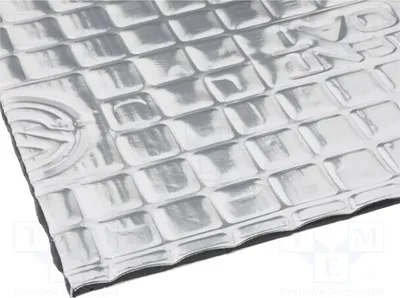 Immagine prodotto di 1 x Pannello isolante 375x250x2 mm, modello SC-M2, accessori acustici: foglio di alluminio, gomma butilica