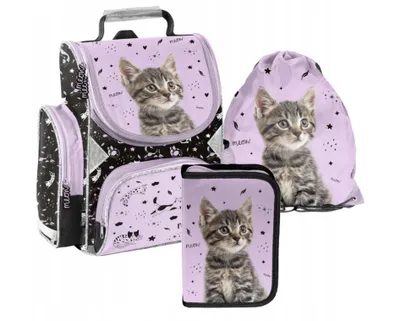 Zdjęcie produktu dla Zestaw Szkolny Dla Dziewczynki 3-Elementów Kotek Cat Kitty PP25CE Paso