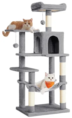 Produktbild von Feandrea Kratzbaum, 137,7 cm hoch, mehrstöckiges Katzenhaus