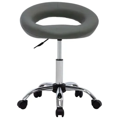 Image de Chaise de travail roulante Gris Similicuir