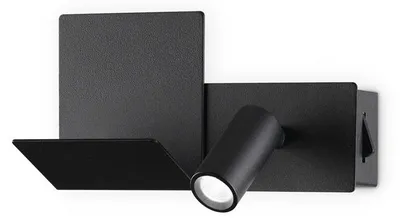 Produktbild von Moderne Wandleuchte Komodo-2 Metall Schwarz Led 4,5W 3000K Warmes Licht