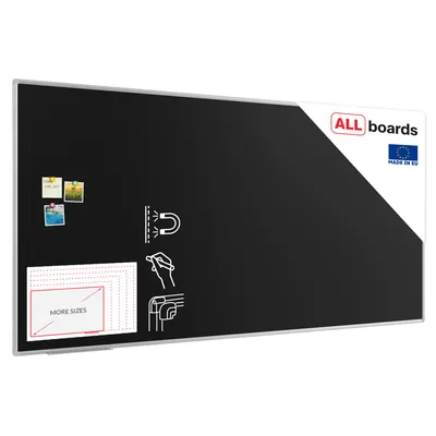 Produktbild von Schwarze magnetische Kreidetafel mit Alurahmen Premium EXPO 240x120cm