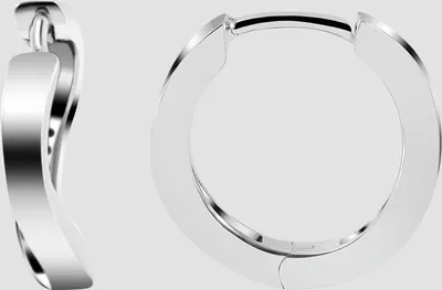 Produktbild von 925/- Echt Silber Klapp-Creolen "Joena", 925/rhodiniert
