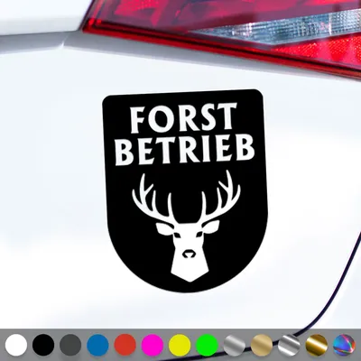 Produktbild von PantherPixel Forstbetrieb Aufkleber Forstwirt Forstwirtschaft Sticker Auto Geschenkidee Farbe Schwarz