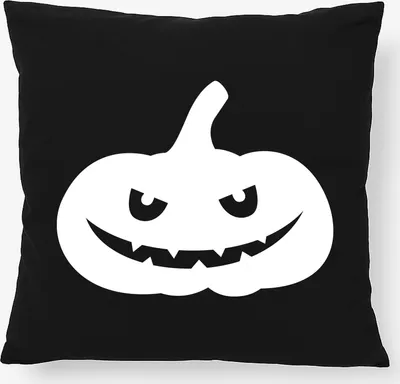 Produktbild von Huuraa Kissen Halloween Kürbis Pumpkin 40x40cm mit Füllung Black Baumwolle Dekokissen Geschenkidee