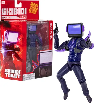Obrázek produktu pro SKIBIDI Toilet Deluxe Figurka DARK TV MAN Series 2 6Inch Collectible Figures
