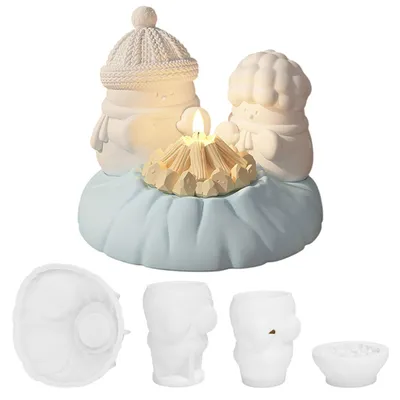 Silikonformen Für Weihnachts-Häuser - 3D Gießformen Für Kerzenhalter & Deko, DIY Weihnachtsdekoration