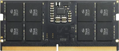 A close-up, top-down view of a computer memory module.