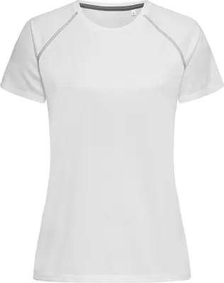 Image de Stedman ST8130 | Raglan Active Team pour femme, 100% polyester ACTIVE-DRY° - Couleur : Blanc - Taille : S