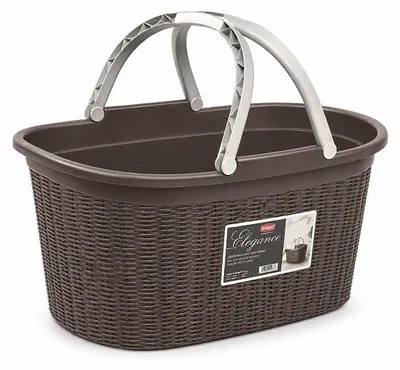 Obrázok produktu pre Košík na prádlo Elegance 35l, hnedý