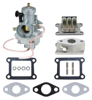 Produktbild von Vergaser VM24 24mm + Isolierplatte + Ansaugstutzen + Membran + Dichtung für Yamaha DT 50 R M MX (-2003) / RD 50 M MX DX