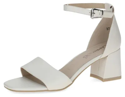 Produktbild von Caprice Damen Sandale mit Absatz aus Leder, Weiß (OFFWHITE NAPPA), 37