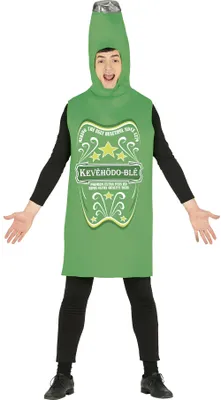 Productafbeelding van Bierkostuum voor heren, maat L. Inclusief fles. Maat: L