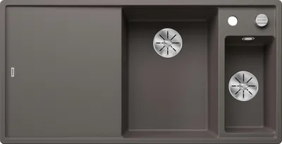 Produktbild von Spüle Blanco Axia III 6 S 1000 x 510 mm vulkangrau ohne Multifunktionsschale 527228 1 Spülbecken Mit Tropffläche Becken