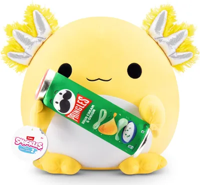 Obrázok produktu pre Snackles Series 2 35 cm ZURU plyšová hračka s licenčným príslušenstvom značky Snack (Leon), Pringles axolotl