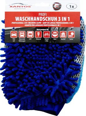 Produktbild von XANTOS Chenille-Waschhandschuh 3in1