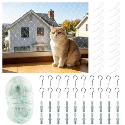 Obrázok produktu pre Sieťka na balkón pre mačky - 3 x 6 metrov - nylonová sieťovina