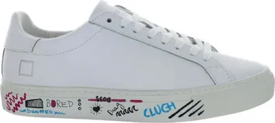 Produktbild von Italienische Damen D.A.T.E. Halbschuhe aus weißem Leder NEWMAN DOODLE 37