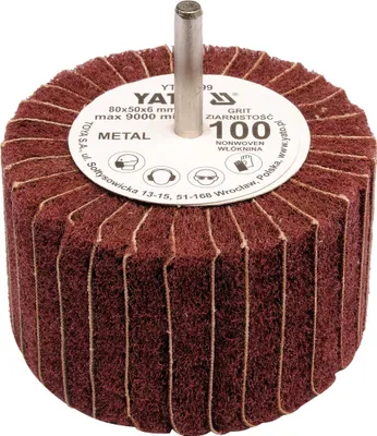 Produktbild von Fächerschleifscheibe mit Schaft 80x50x6 p60 YT-83398 YATO