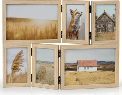 Produktbild von Set von 6 Bilderrahmen - Holzrahmen - 13 x 18 cm und 8 x 13 cm