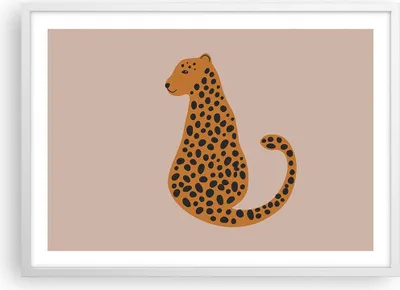 Produktbild von Gerahmtes Poster - Weißer Rahmen - Panther Grafik Leopard - 70x50 cm - Wand Bild - Wanddeko - Wandbilder - Kunstposter - Wandposter - Bilderrahmen - Bilder - Kunstdruck - P2WAA70x50-4893