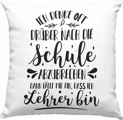 Produktbild von Trendation - Lehrer Deko-Kissen mit Füllung 40x40 Spruch Geschenk  Deko-Kissen mit Füllung 40x40 Geschenkidee für Deutschlehrer, Englischlehrer, Mathelehrer, Klassenlehrer (Rosa)