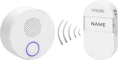 Immagine prodotto di ORNO | Campanello Wireless Virone DB-2 - Bianco - Senza Batterie - IP44 - Portata 100 m - 38 Melodie