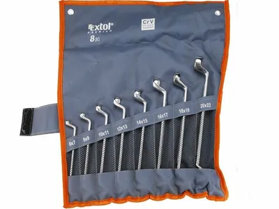 Zdjęcie produktu dla Klucze trzpieniowe, zestaw 8, 6-22 mm, CrV