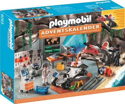 Produktbild von PLAYMOBIL 9263 Adventskalender Spy Team Werkstatt für Kinder