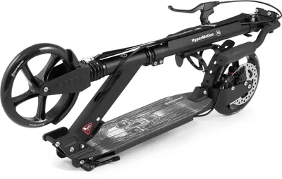 Produktbild von HyperMotion Skyline Black – faltbarer Aluminium-Scooter für Kinder, Jugendliche & Erwachsene, mit Scheibenbremse & Federung, bis 100 kg
