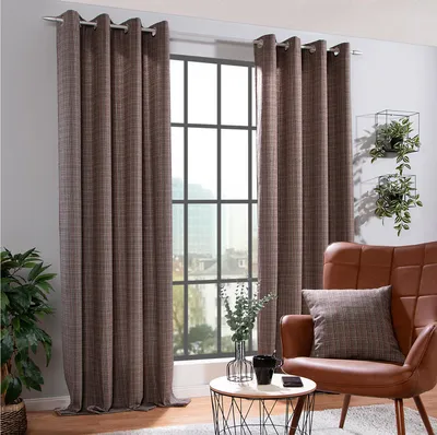 Produktbild von Heimtexland ® Ösenschal cosy Wolle Vorhang Tartan kariert blickdicht Schotten Karo Dekoschal Gardine 240x135 cm Typ899 bunt
