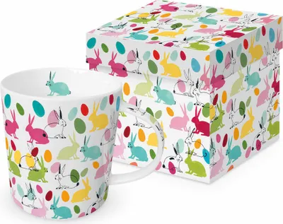 Image de PPD Rabbits & Eggs Trend Mug, en boîte cadeau, tasse à anse, tasse à café, mug, New Bone China, 400 ml, 160302223