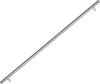 Zdjęcie produktu dla Poręcz ze stali nierdzewnej Jopassy matowa, okrągłe schody, wewnątrz i na zewnątrz, Ø 42 mm, poręcz ze wspornikiem, srebrna 200 cm