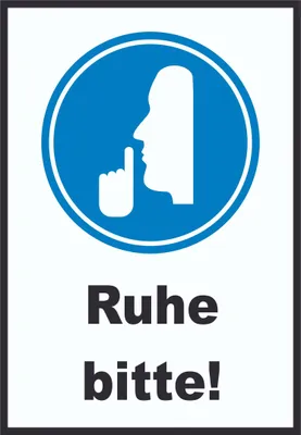 Produktbild von Ruhe bitte Schild A4 Rückseite selbstklebend