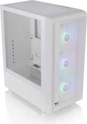 Zdjęcie produktu dla Obudowa PC Thermaltake S200 TG ARGB, Midi Tower, ATX/Micro ATX, 3x120mm A-RGB, USB 3.0/2.0, Szkło Hartowane, Biała