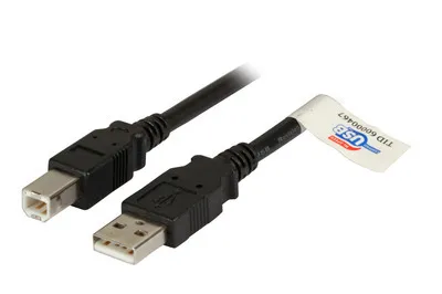 Obrázek produktu pro EFB Elektronik K5256SW.1,5, 1,5 m, USB A, USB B, USB 2.0, 0,48 Gbit/s, Černá