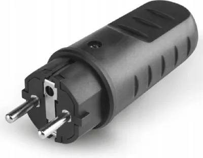 Zdjęcie produktu dla Wtyczka gumowa 230V IP44 bryzgoszczelna