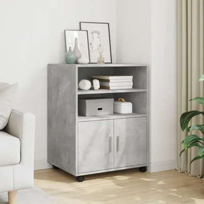 Produktbild von "2026 Promotion" Rollschrank Betongrau 60x48x81 cm Holzwerkstoff - Aktenschränke CC31201