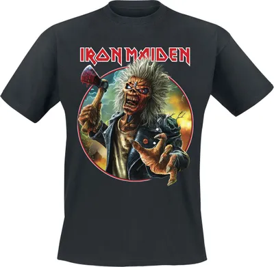 Produktbild von Iron Maiden T-Shirt Herren Axe Eddie Circle schwarz M