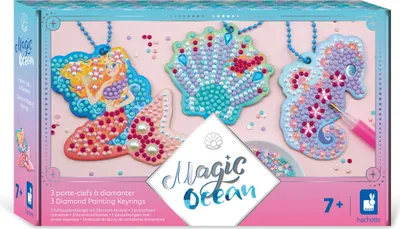 Produktbild von Janod - Magic Ocean - 3 Diamant-Schlüsselanhänger - Schlüsselanhänger-Herstellun
