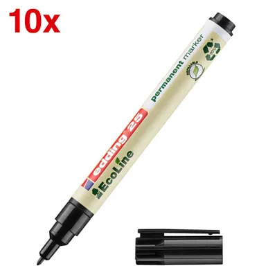 Immagine prodotto di edding 4-25001 10 edding 25 EcoLine Permanentmarker schwarz 1,0 mm