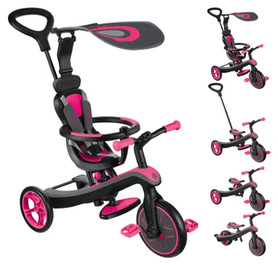 Imagen del producto de Triciclo Infantil 4en1 Globber Rosa Fucsia