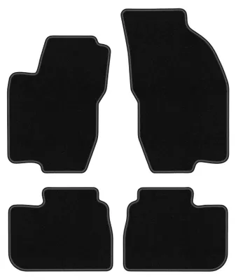 Produktbild von Velours-Fußmatten für Alfa Romeo 156 2000-2006 (Limousine/Kombi) – 4-tlg, Schwarz, passgenau – Wielganizator BASIC