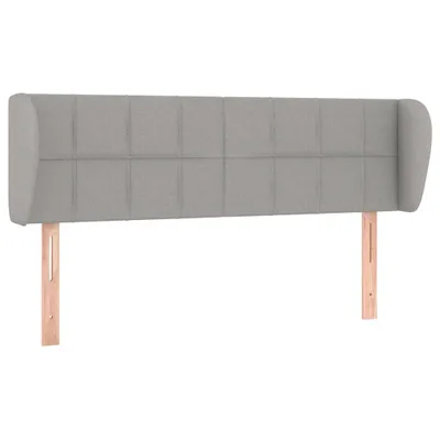 Produktbild von vidaXL Kopfteil mit Ohren Hellgrau 147x23x78/88 cm Stoff