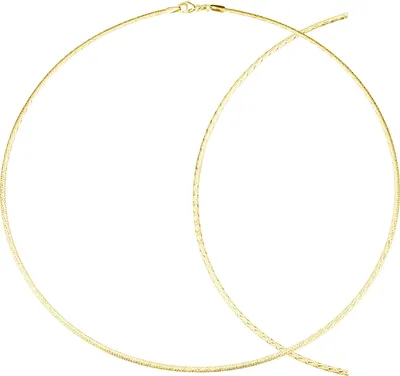 Produktbild von MATERIA Damen Collier Kette Gold 45cm Wende Halsreif - Schmuck Tondakette 925 Silber vergoldet mit Etui CO-24