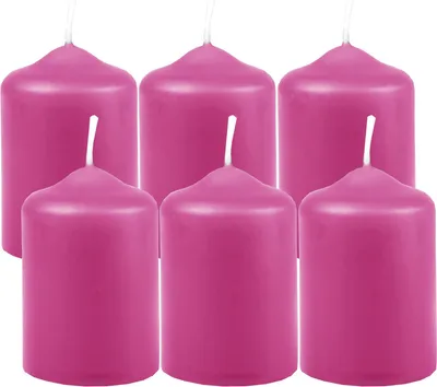 Produktbild von Wachskerzen Stumpenkerzen Ø4cm x 6cm ( 6 Stück ) Teelicht Durchmesser, in vielen Farben - Hergestellt in EU - Kerzen Blockkerzen - Wachs Stumpen