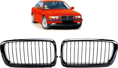 Produktbild von Set Kühlergrill Schwarz GLANZ Performance passt passend für BMW 7er E38 94-02