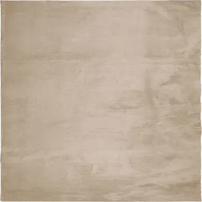 Produktbild von Teppich HUARTE Kurzflor Weich und Waschbar Sandfarben 160x160cm